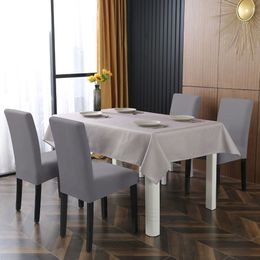 kit 4 Elastic solid Colour dining room chair cover for wedding seat cover house party chair cover Home Decor For Living Room