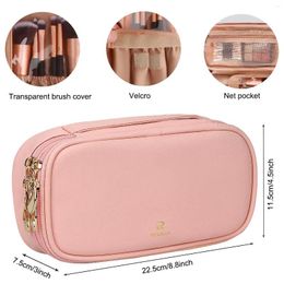 Storage Boxes Makeup Bag Small Travel Women's And Girls' Brush Portable 2-layer Large Capacity Wash Waterproof