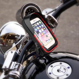 Waterproof Rainproof Bicycle Motorcycle Phone Holder Bike Phone Bag Sturdy 6.4inch Handlebar Holder ForIPhone forXiaomi