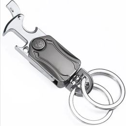 Portable Multifunctional Keychain Classic Men Bottle Opener Metal Key Ring Mobile Phone Holder Key Chains Durable Key Accessorie