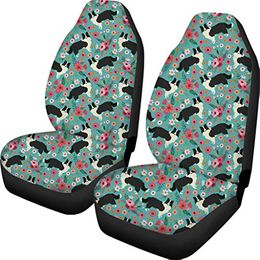 Floral Animal Pet Dog Car Seat Covers Saddle Blanket Universal Bucket Seat Cover Fit for Cars & Vans