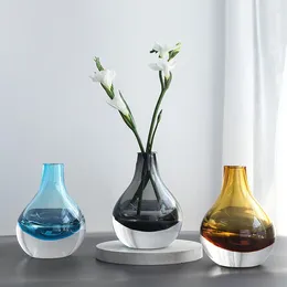 Vases Crystal Vase Flower Pots Decorative Flowers Arrangement Desk Decoration Hydroponics Glass Modern Home Decor