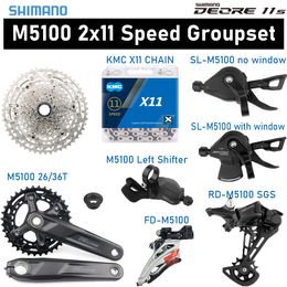 Shimano Deore 2x11 Speed M5100 Groupset 22S Gear Set Shifter Derailleur MTB Sets 11V 175 170 Crankset 11S K7 Mountain Bike Part