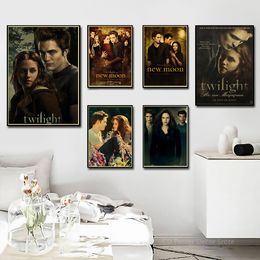 Movie Twilight Poster Edward Bella Retro Kraft Paper Prints Picture DIY Film Vintage Room Home Bar Cafe Art Wall Decor Painting