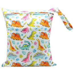 for Travel Reusable Wet Bag Reusable with Zippered Pockets Washable for Cloth Diapers Wet Dry Bag Nappy Dry Bag 12*14in