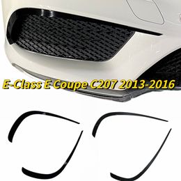 For Mercedes-Benz E-Class E Coupe C207 2013 2014 2015 2016 AMG Line Front Bumper Splitter Spoiler Fog Light Canard Gloss Black