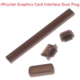4Pcs Protective Cover Plastic Covers Dust Cap For Graphics Card Interface Protective Cover Dust Plug For DVI DP PCI-E interface