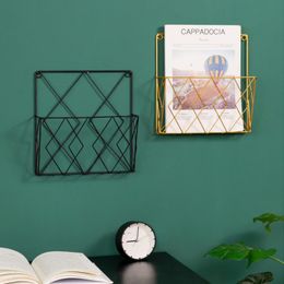 Wall Hanging Magazine Holder Metal Mail Letter File Organiser Holder Home Bedroom Bathroom Organiser Supplies