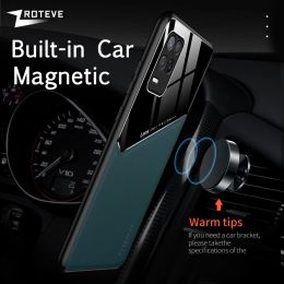 Realme8 Case Zroteve PU Leather Car Magnetic Hard PC Cover For OPPO Realme 8 Pro 8Pro 8i Realme8i 4G 5G Shockproof Phone Cases