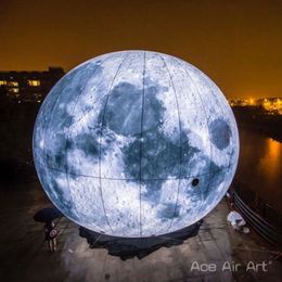 6m dia (20ft) with blower Durable Inflatable Moon Planet Model Natural Things for Museum/Art Gallery Decoration