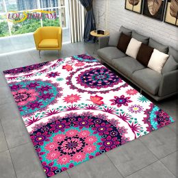 Bohemia Mandala Geometric Area Rug,Carpet Rug for Home Living Room Bedroom Sofa Doormat Kitchen Decor,Kid Non-slip Floor Mats