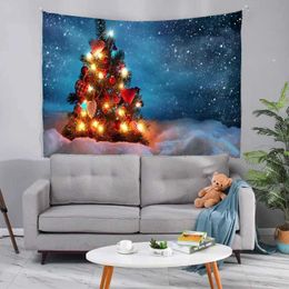 Tapestry Christmas Tree Festival Photo Tapestries Ins Background Hanging Cloth Oversized Wall Simple Decorations for The Room Tapestries R0411 1