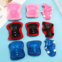 6Pcs/set Kids Outdoor Sports Protective Gears Child Safety Protector Kit for Cycling Bike Skating Knee Pad Elbow Pad Wrist Guard