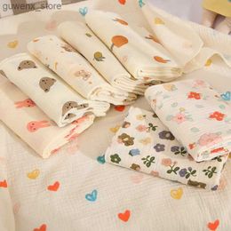 Blankets Swaddling Double Layer Muslin Baby Blanket Newborn Receive Blanket Cotton Swaddling Wrap Stroller Cover Bedding Baby Items Y240411