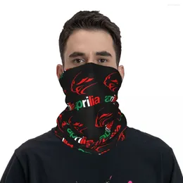 Scarves Adult Italy Sript Aprilia Motor Cross Motorcycle Bandana Merch Neck Gaiter Printed Mask Scarf Face For Cycling Windproof