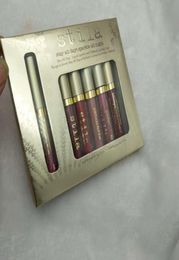 New Stila Lip Gloss Stay All Day Sparkle Night Liquid Lipstick Holiday Set Kit 6pcs Lipgloss drop6169129