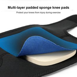 1Pair Adjustable Knee Brace Sponge Outdoor Dancing Defensive Soccer Running Knee pads Warm For Reducing Joint Pain, Bruising