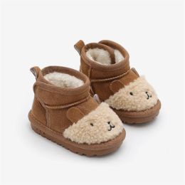 Boots 2022 New Baby Snow Boots Cartoon Animal Warm Plush Cute Kids Shoes Soft Sole Fashion Toddler Girls Boys Boots