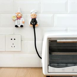 Hooks 1pc Multifunction Chef Styling Kitchen Plug Bracket Organiser Socket Power Cord Storage Rack Resin Sticky Hook