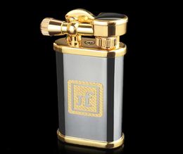 luxury wheel kerosene metal lighter classic lift arm type Cigarette Lighter flame fashion silver mirror face for collectiondecora1085257