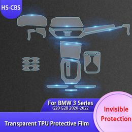 Car Interior Centre Console Transparent TPU Protective Film Anti-Scratch Repair Film For BMW 3 Series G20 G28 2020-2022