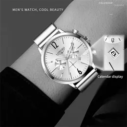 Wristwatches Style Circular Fashion Creativity Calendared Large Dial Man Quartz Watch