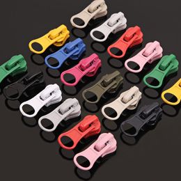 5pcs Resin Pull Head Colour Semicircle Sheet School Uniform Coat Universal Metal Zipper Accessories