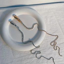 Snake Shaped Chains Hairpin for Women Long Tassel Crystal Full Rhinestone Headband Hair Styling Accessories Wedding Hair Jewelry
