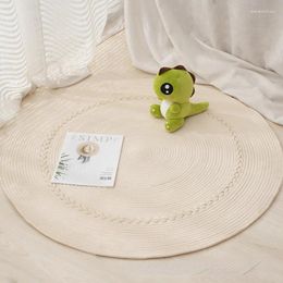 Carpets Rug Decor Cotton Rope Woven Floor Mat Circular Household Living Room Bedroom