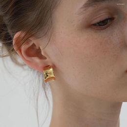 Hoop Earrings Woman Stainless Steel Glossy Jewelry 2024 Trendy Luxury Designer Elegant Star Girl Hanging French Accessories
