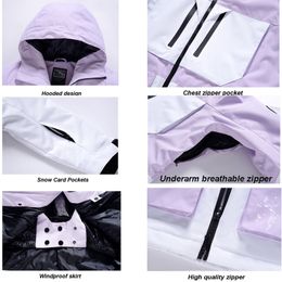 Waterproof Ski Suit Men Women Winter Warm Windproof Outdoor Sports Snow Jackets and Ski Pants Professional Snowboard Jacket Men