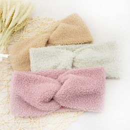 Winter Cashmere Cross Headbands for Women, Wide, Warm, Twist Stretch Hairbands, Ear Warmer Turbans for Girls, Hair Accessories