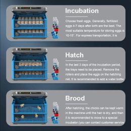 128 Egg Incubator Fully Automatic Digital Incubator Household Brooder Farm Chicken Bird Incubator Eggs Incubadora de huevos