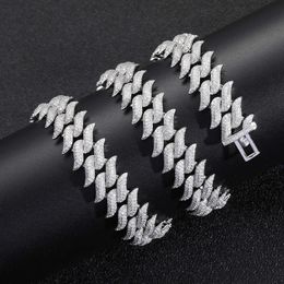 2024 Custom Wholesale Sterling Silver Cuban Link Chain for Men Silver Hip Hop Moissanite Jewellery