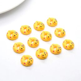 10pcs Kawaii Small Yellow Duck Swimming Ring Resin Charms Funny Outdoor Sports Pendant For Earring Keychain Diy Jewellery Make