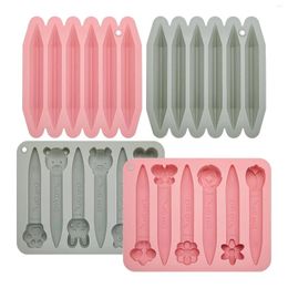 Baking Moulds 4 Pack Assorted Crayon Mold Cavities 3D Silicone Triangle Chocolate Making