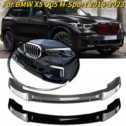 For BMW X5 G05 2018-2022 Car Front Bumper Lip Car Front Bumper Splitter Lip Spoiler Diffuser Guard Protector Cover Tuning