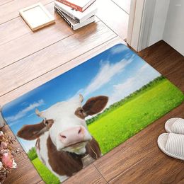 Carpets Grassland Milk Cow Cute Doormat Bathroom Rectangle Carpet Entrance Door Floor Hallway Decoration Rug Mat Area Rugs