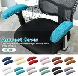 Chair Covers 1Pair Dustproof Armrest Slipcover Soft Elbow Arm Pads Removable Office Stretch Arms Protection