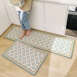 Carpets Modern Simple Kitchen Anti-slip Mat Floor Household Aisle Leather Thickened Waterproof Oil Resistant