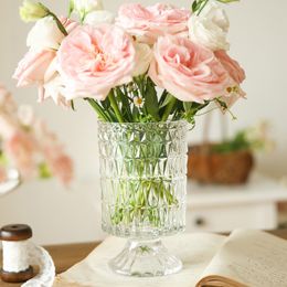Glass Flower Vase For Home Decor Glass Vase Flower Terrarium Plants Table Ornaments Bonsai Nordic Vase