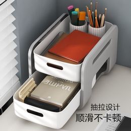 Office Book Bag Storage Rack Under The Desk Bookshelf Mobile Cart Snack Storage Box Desktop Storage Artefact