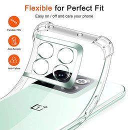 Luxury Silicone Clear Case On For Oneplus 11 10T 9 9RT ACE PRO Racing Nord N10 N20 CE 2 Lite N100 N200 N300 5G Soft Back Cover