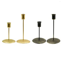 Candle Holders 2Pieces Candlestick Decorative Nordic Pillar Holder For Desktop Holiday Home Wedding Decoration