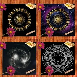 Tarot Tablecloth Rune Altar Cloth Spiritual Oracle Card Mat Pagan Witchcraft Pendulum Astrology