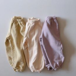 Pants Winter New Candy Colour Baby Casual Pants Fashion Girl Plus Velvet Pants Infant Thicken Warm Sport Pants Comfortable Kids Pants