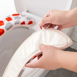 Winter Warm Super Soft Toilet Seat Cover Waterproof Sticky Pad Universal Portable Travel Closestool Mat Antibacterial Household