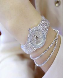 Rose Gold Bracelet Set Full Diamond Bangle Lady Luxury Dress Jewelry Watch Bling Crystal Drop1695313