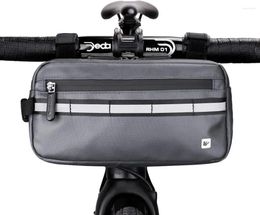 Storage Bags Bicycle Handlebar Bag Waterproof Front For All Types With Removable Shoulder Strap And Rain Cover Reflective