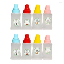 Storage Bottles 8pcs Portable Mini Ketchup Bottle Condiment Squeeze Kitchen Small Sauce Salad Dressing Dispensers For Kid